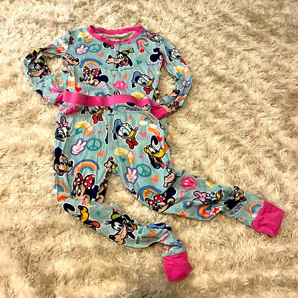 Little Sleepies Mickey and friends 2 piece pajamas